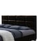 Baxton Studio Vivaldi Dark Brown Faux Leather Padded Platform Base Queen Size Bed 120-6680 - alternate 4